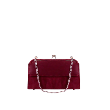 Maroon Velvet Clutch Bag