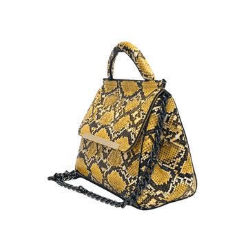 Yellow Snakeskin Mini Bag