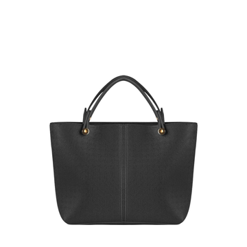 Large Black Textured Tote Bag