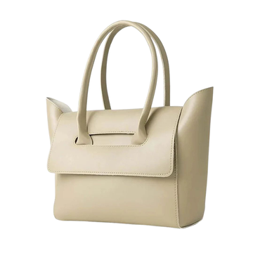 Structured Beige Satchel Bag