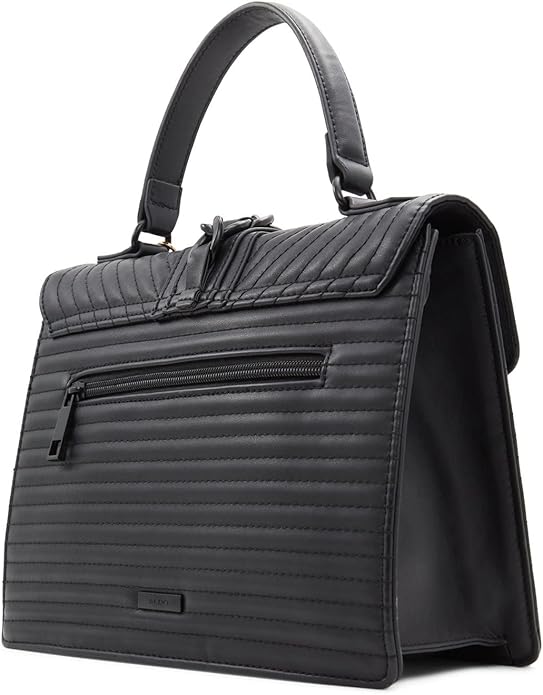Quilted Chevron Top-Handle Bag