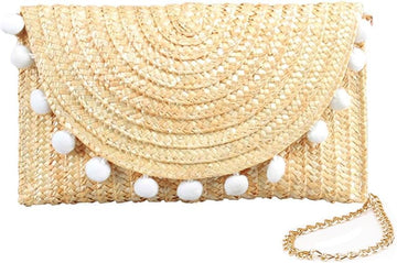 Woven Straw Clutch