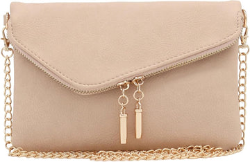 Beige Asymmetrical Flap