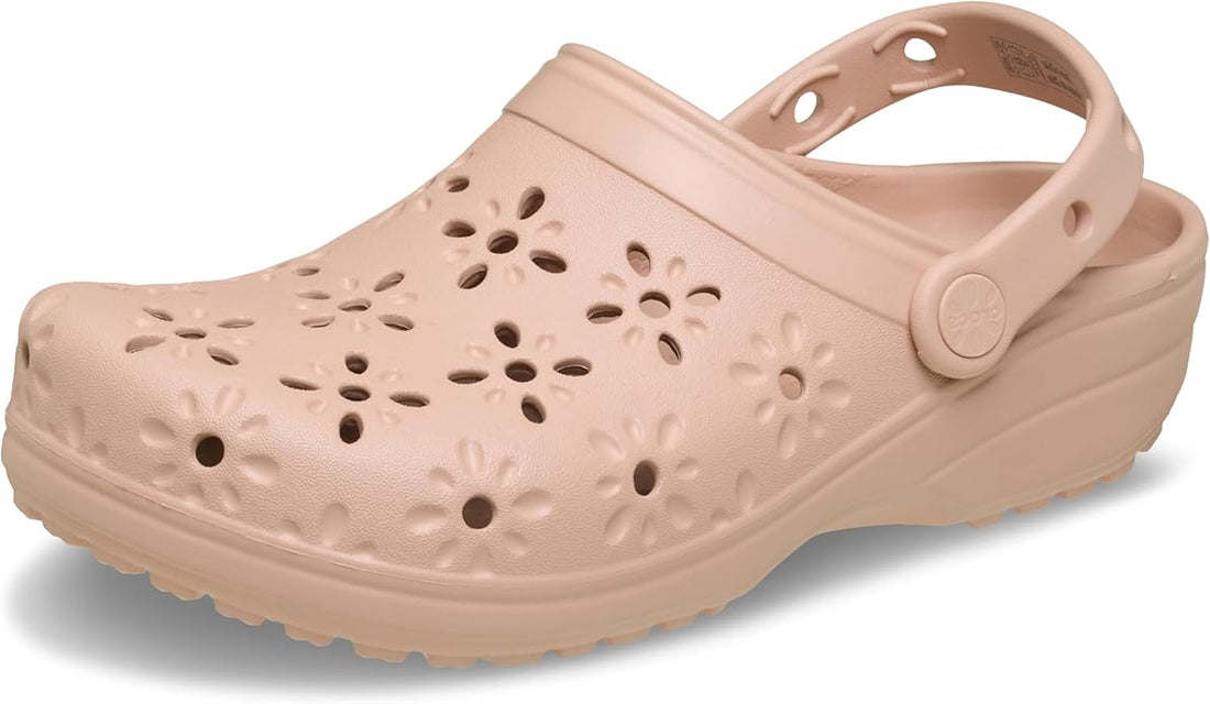 Unisex Adult Classic Floral Cut Out Clogs
