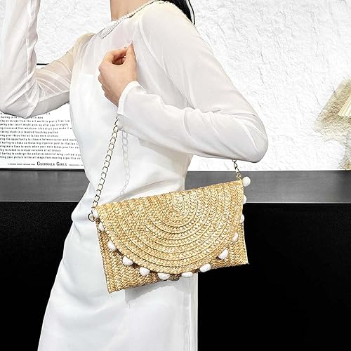 Woven Straw Clutch