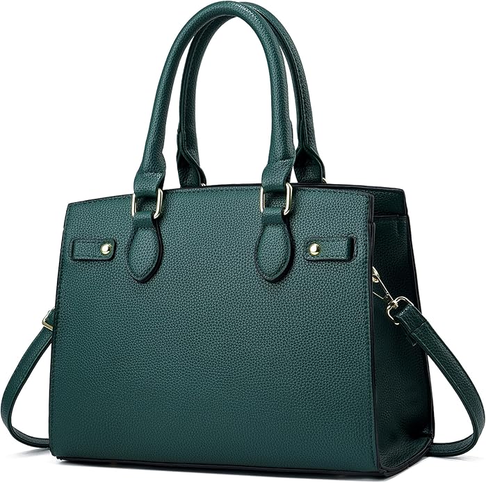 Structured Tan Satchel with Top Handles