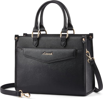 Trendy Satchel Tote Purse, PU Leather Crossbody Shoulder Bag Top Handle for Ladies