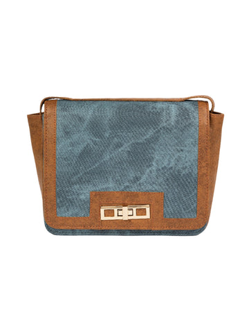 Blue & Dark Orange Classic Handbag