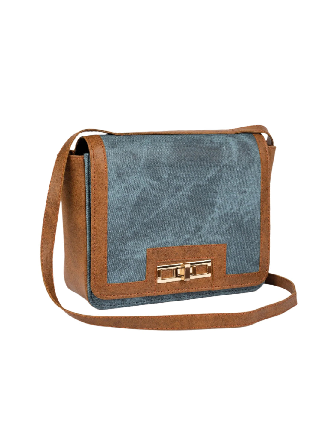Blue & Dark Orange Classic Handbag