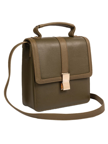Dark Green Casual Handbag