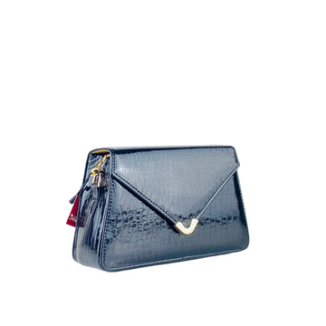 Dark Blue Vee Crossbody
