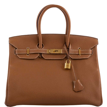 Hermes Birkin 35 Gold Togo Gold Hardware - Square O