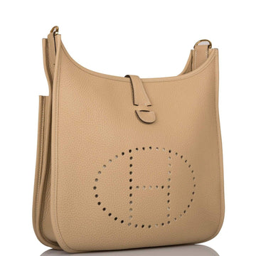 Hermes Evelyne III PM Trench Clemence Gold Hardware
