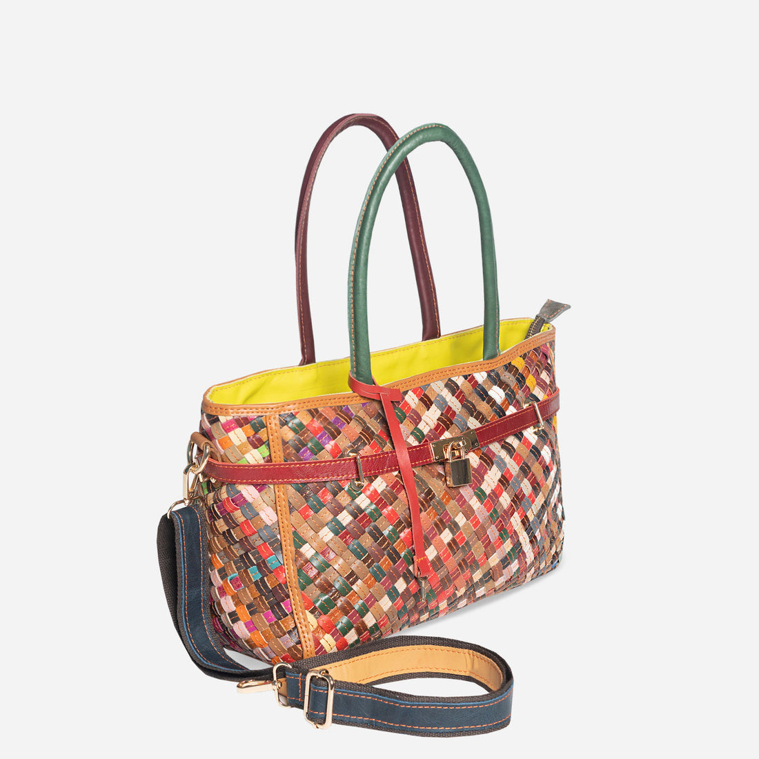 Madlock Weave Leather Tote