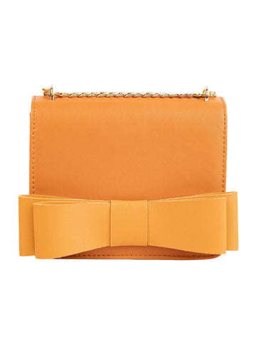 Orange Bow Handbag