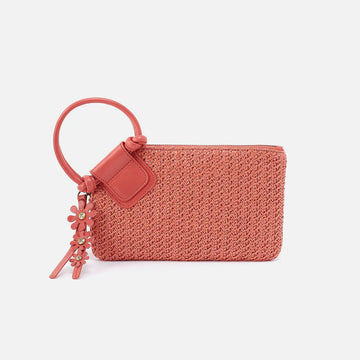 Coral Woven Bracelet Clutch Bag