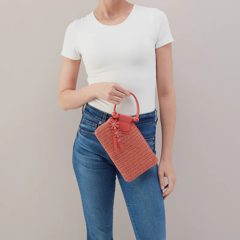 Coral Woven Bracelet Clutch Bag
