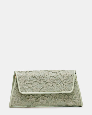 Floral Lace Pistachio Clutch