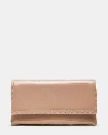 Blush Patent Envelope Clutch Bag