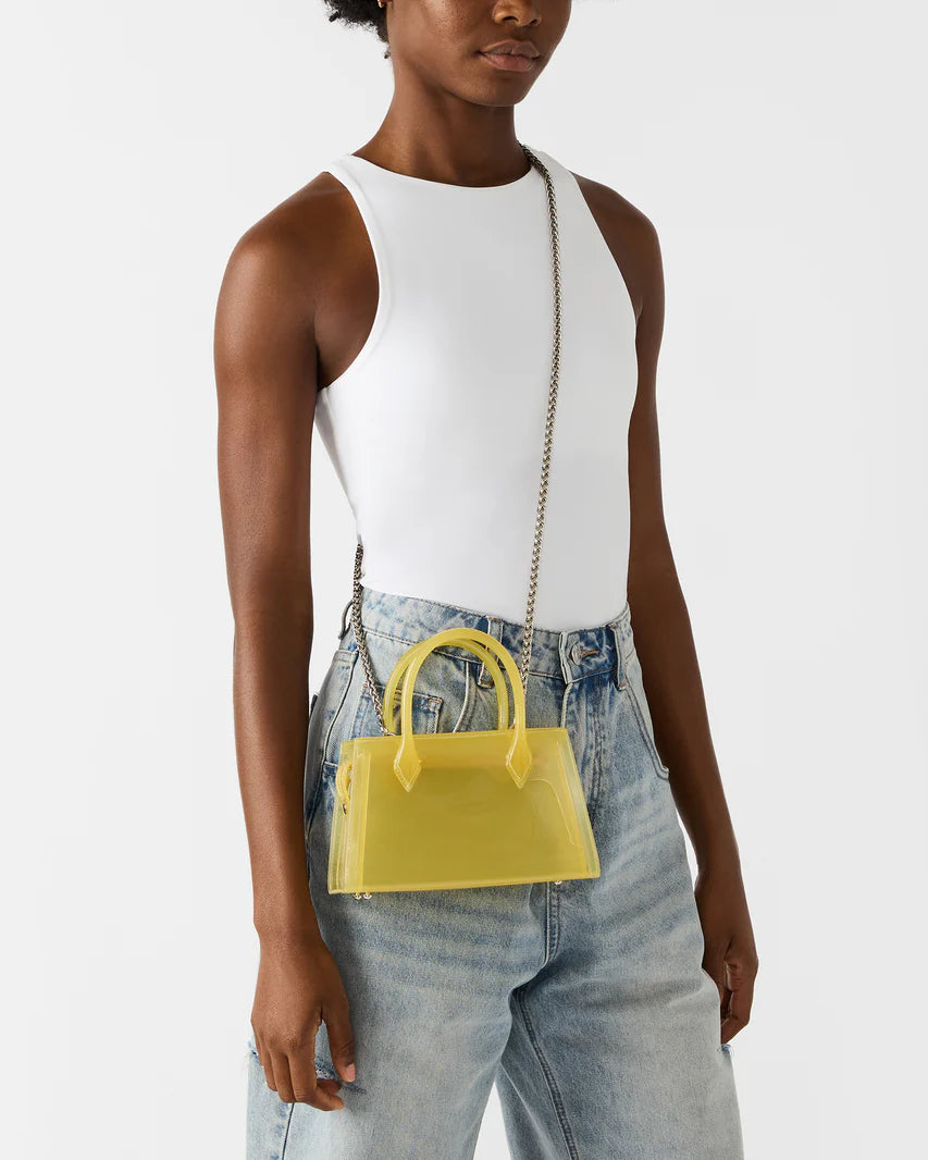Translucent Yellow Jelly Handle Bag