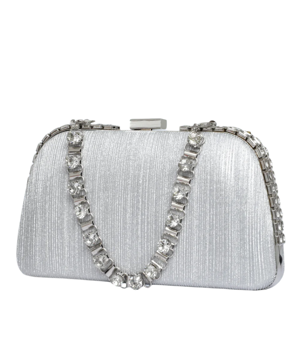 Silver Women Trendy Bag