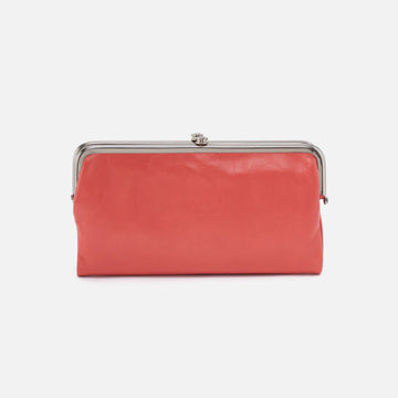 Peach Framed Clutch Wallet