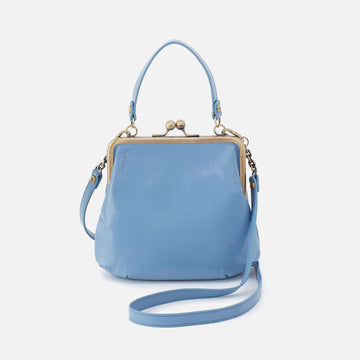 Sky Blue Frame Top-Handle Crossbody Bag
