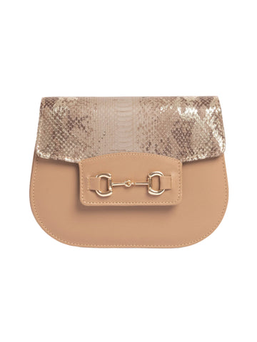 Dark Beige Saddle Handbag