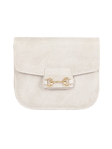 White Saddle Handbag