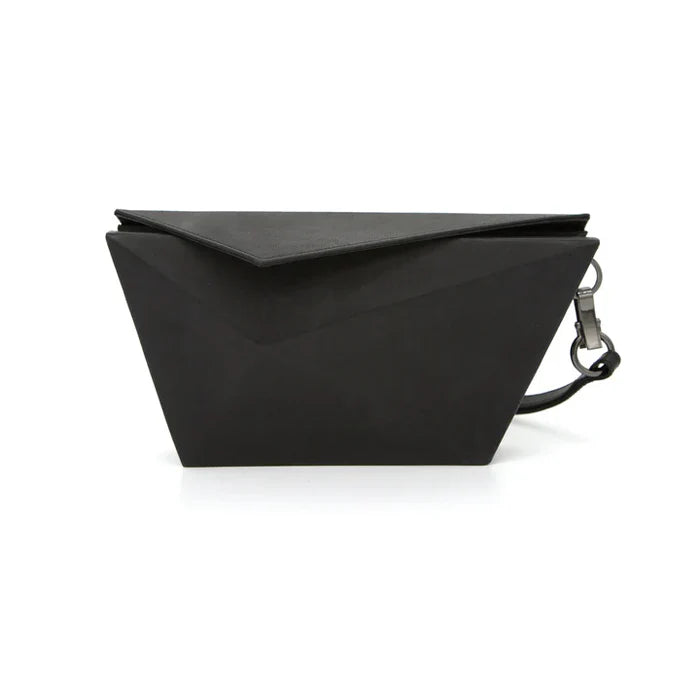 Black Asymmetric Clutch Bag