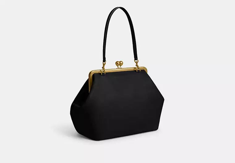 Retro-Inspired Leather Frame Bag